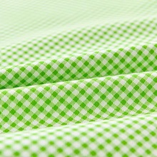 厂家批发热销纯棉斜纹印花布幼儿园床品学生三件套绿蓝格条