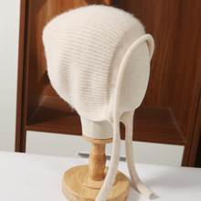 代发秋冬纯羊毛针织毛线帽童趣可爱羊绒毛线帽保暖护耳显脸小冷帽