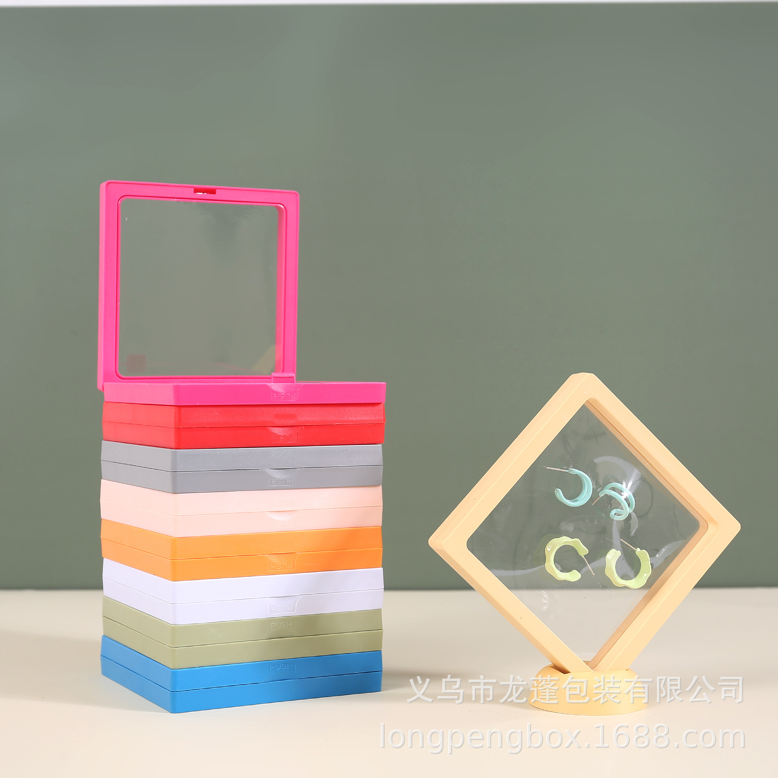 Transparent Pe Suspension Box Gift Box Jewelry Storage Display Packing Box Ring Bracelet Necklace Jewelry Box