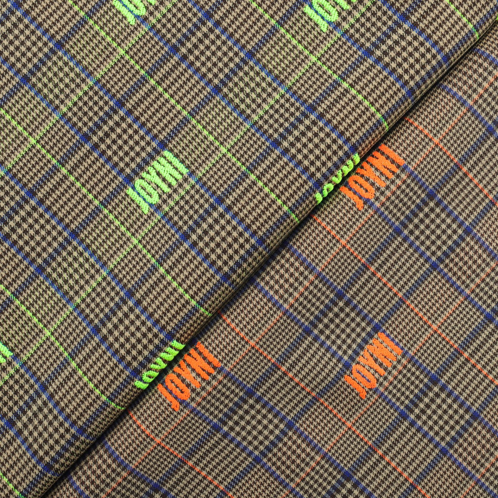 tr色织斜纹格子布现代休闲礼服西装外套抱枕装饰大提花面料现货