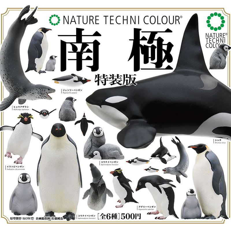 日本正版IKIMON 南极大陆企鹅特装版扭蛋 企鹅海豹虎鲸潮玩摆件