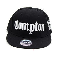 跨境热销欧美compton Snapback刺绣嘻哈棒球帽男女平沿遮阳街舞帽