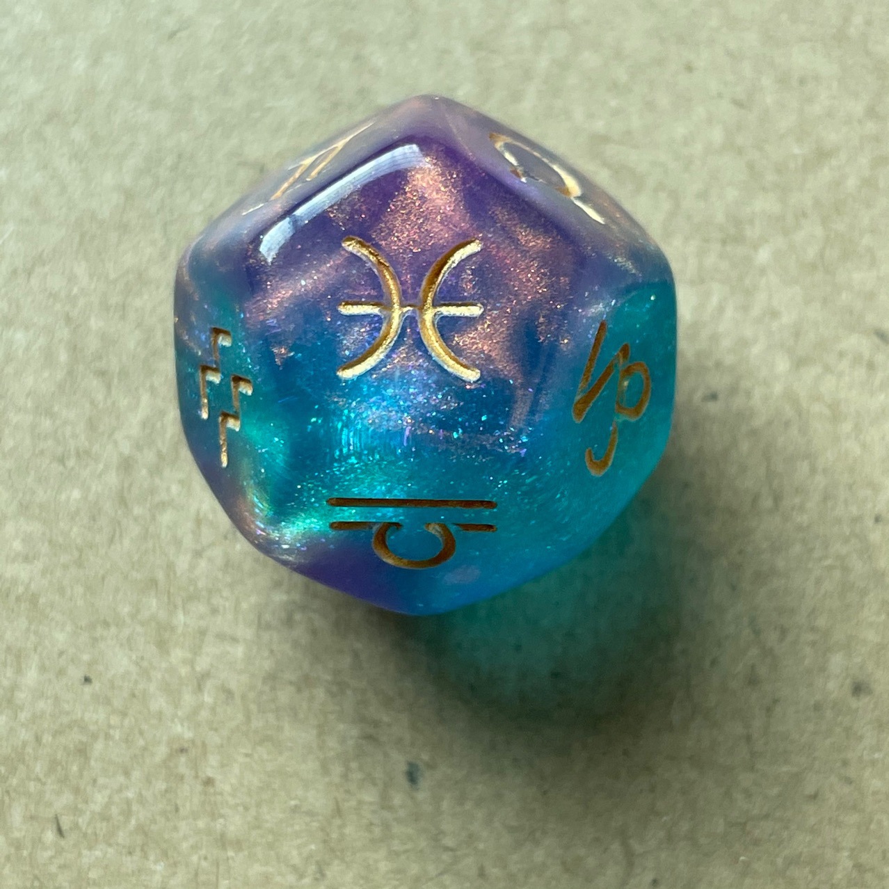 12面星座数字骰子幸运水晶色子流行混色变色龙跨境速卖通外贸货源