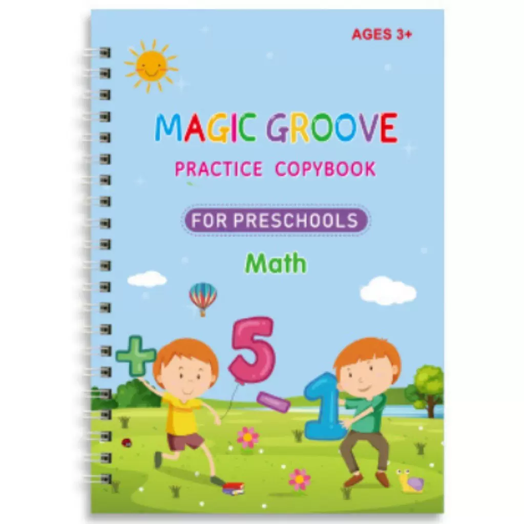 亚马逊全英文版3-6岁儿童凹槽练字帖可消失魔法绘画描红字帖