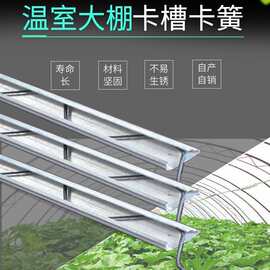 1%塑料布卡槽大棚卡槽卡簧压条塑料布钢管骨架固定器蔬菜种植防风广州