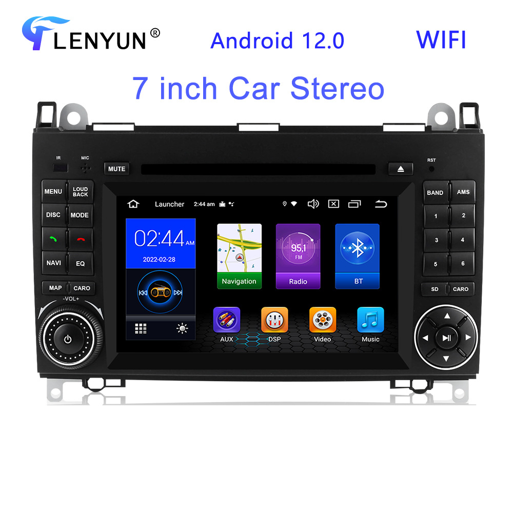 跨境专款7寸带碟适用于02-09款奔驰安卓12导航w211车载gps导航仪