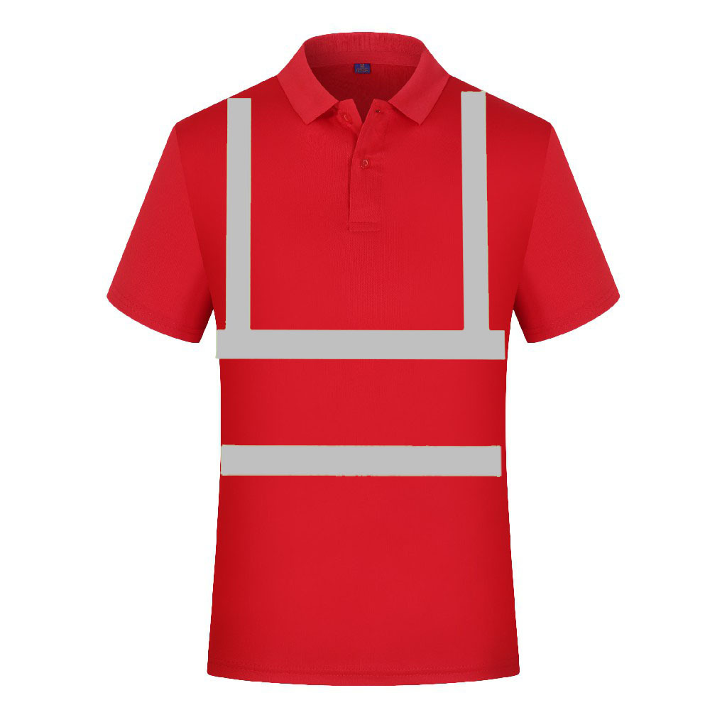 Quick Drying Fabric Reflective Vest T-shirt Construction Engineering Building Fluorescent Short Sleeved T-shirt Cycling Outdoor Safety Clothes