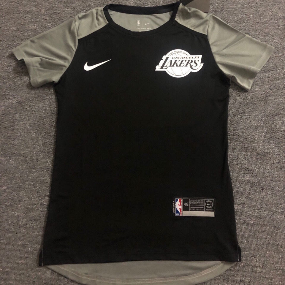 湖人篮网球衣男训练热身出场投篮服短袖长袖篮球服速干衣夏季