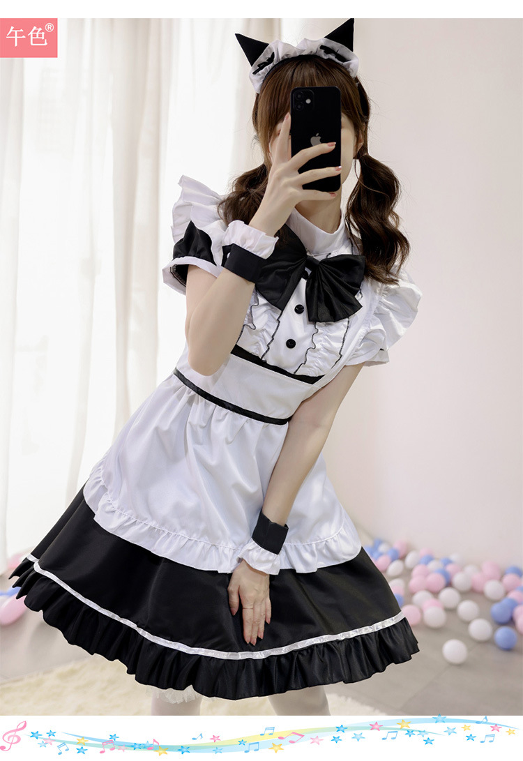 超萌可爱猫耳女仆装cosplay女装万圣节演出服日式餐厅咖啡馆制服