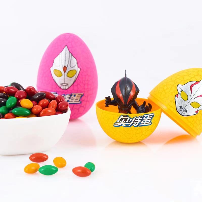 包邮】添乐卡通奥特蛋奥特曼变形蛋玩具巧克力豆儿童生日礼物