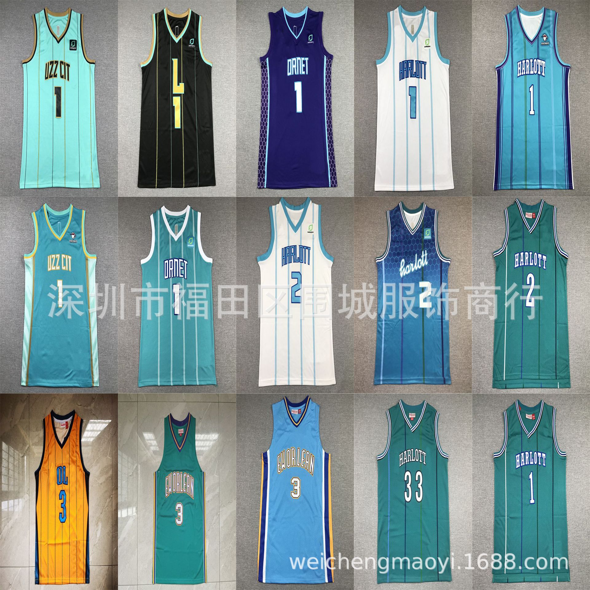 黄蜂队篮球服 博格斯 鲍尔 ball 保罗 刺绣球衣 一件代发ebay