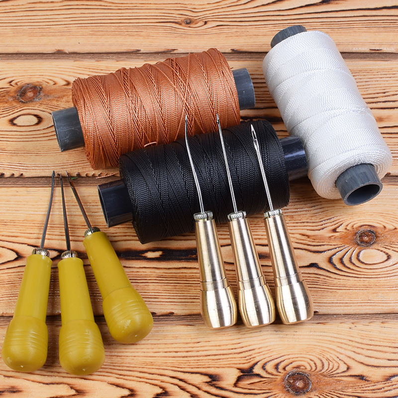 修鞋补鞋工具老式套装锥子上线铜直孔锥塑料锥的钩针打孔针补
