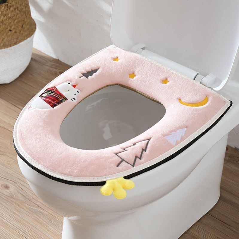 新疆家用通用马桶垫防水厕所坐垫可爱坐便套拉链式秋冬加跨境专供