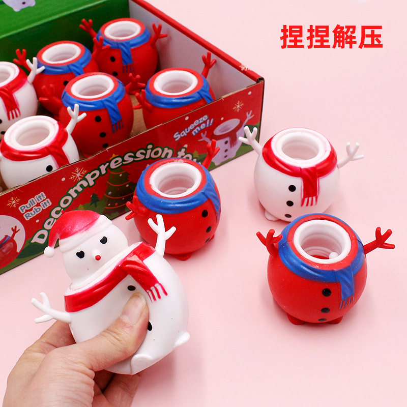 cross-border new santa claus squeeze pinch cup decompression trick children decompression vent toys creative new exotic