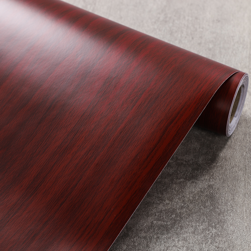 3ew1加厚中式红木纹贴纸自粘仿木防水桌面门衣柜子木板旧家具翻新