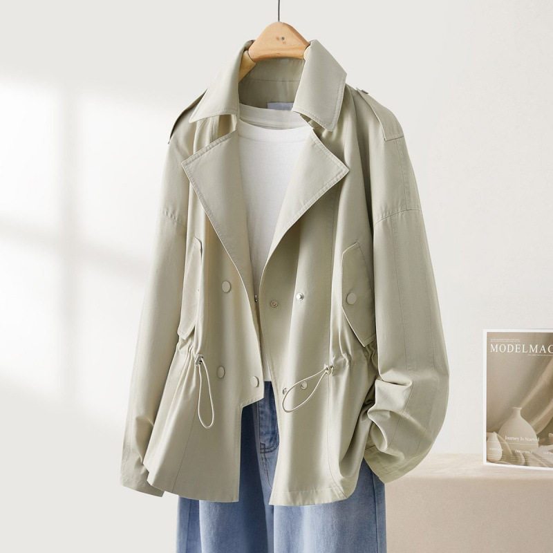 早秋爆款风衣女士2024春季新款上衣秋薄款短款外套女百搭短款风衣