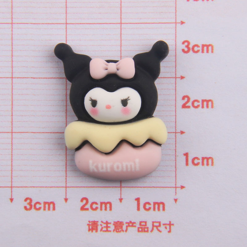 Handmade DIY Cartoon Black Kromi Resin Accessories Hairpin Ornament Cream Glue Phone Case Material Package Wholesale