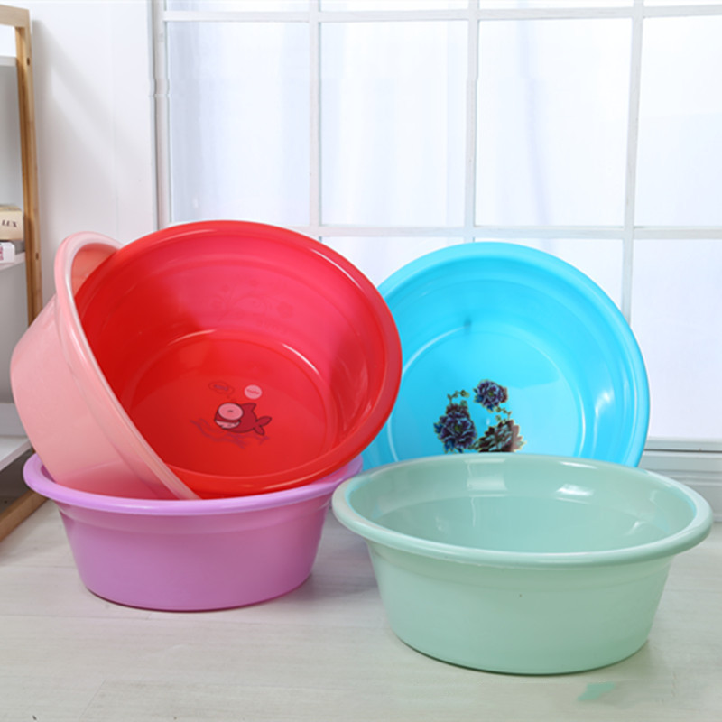 生产家用洗衣学生洗漱大红盆厨房塑料印字广告会销活动50cm大盆批-阿