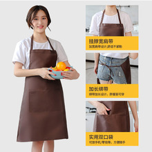 QTB6围裙定 制logo印字广告订 做工作服超市餐厅定 做家用厨房防