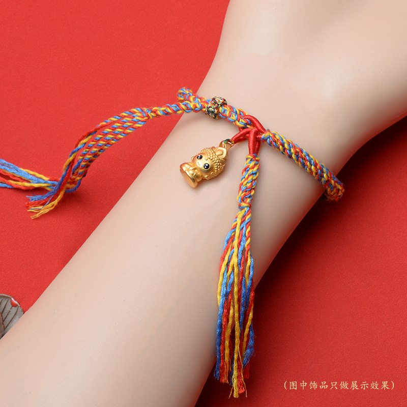 Fine Woven Handmade Hand-Made Cotton Threads Bracelet Jewelry Rope Vintage Mixed Color Tibetan Men's and Women's Same Bracelet Jewelry Rope Wholesale