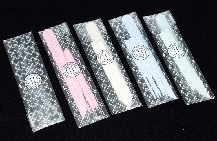 新款塑料月饼刀叉套装 套装1刀4叉冰皮月饼包装一次性餐具