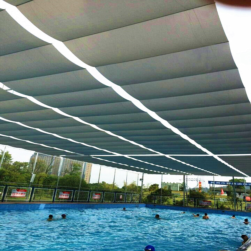供应户外游泳池电动遮阳帘遮阳网批发零售品种型号齐全可开票