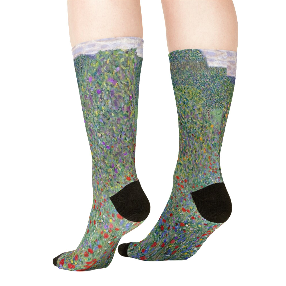8228 Cross-Border Impressionist Art Gallery Exhibits 3D Digital Printing Socks European and American Adult Trendy Socks Customization