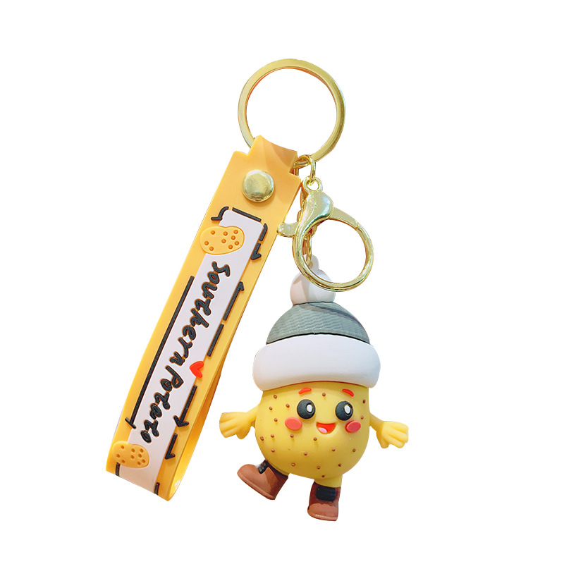 Trending Cartoon South Small Potatoes Backpack Doll Key Ring Pendants Wholesale Small Commodity Keychain Pendants