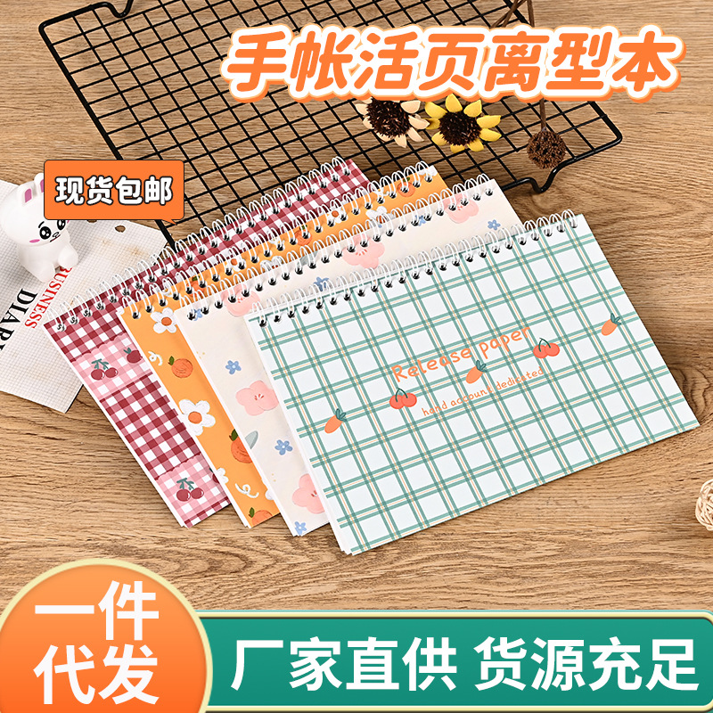 双面线圈离型纸本A5线圈离型本人物图鉴贴纸线圈手账胶带收集册