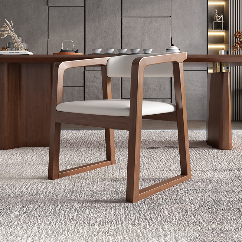 轻奢实木茶椅泡新中式茶椅子茶台椅实木靠背椅子带扶手椅子