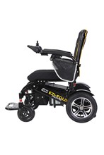 外贸出口货源EA8000黑色高靠背铝合金轻折叠助行器老年人电动轮椅