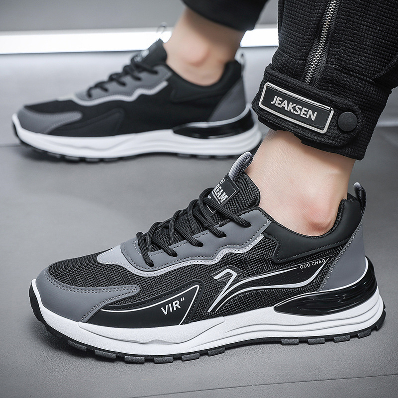 小红书网红同款时尚透气运动鞋男式休闲风跑步代步鞋四季款网鞋