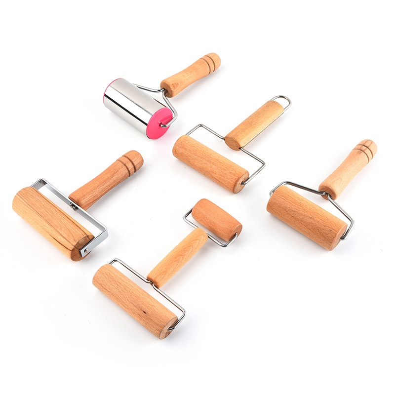 Hz415 Roller Manual Rolling Pin Mini Roller Rolling Machine Fondant Rolling Pin Dumpling Wrapper Flour Beech