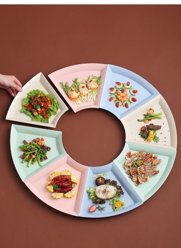 网红同款拼盘组合家用摆盘创意饭桌火锅年夜饭糖果盘菜盘餐具套装