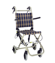 厂家直销便携式铝合金老年人残疾人轮椅折叠轻便轮椅车