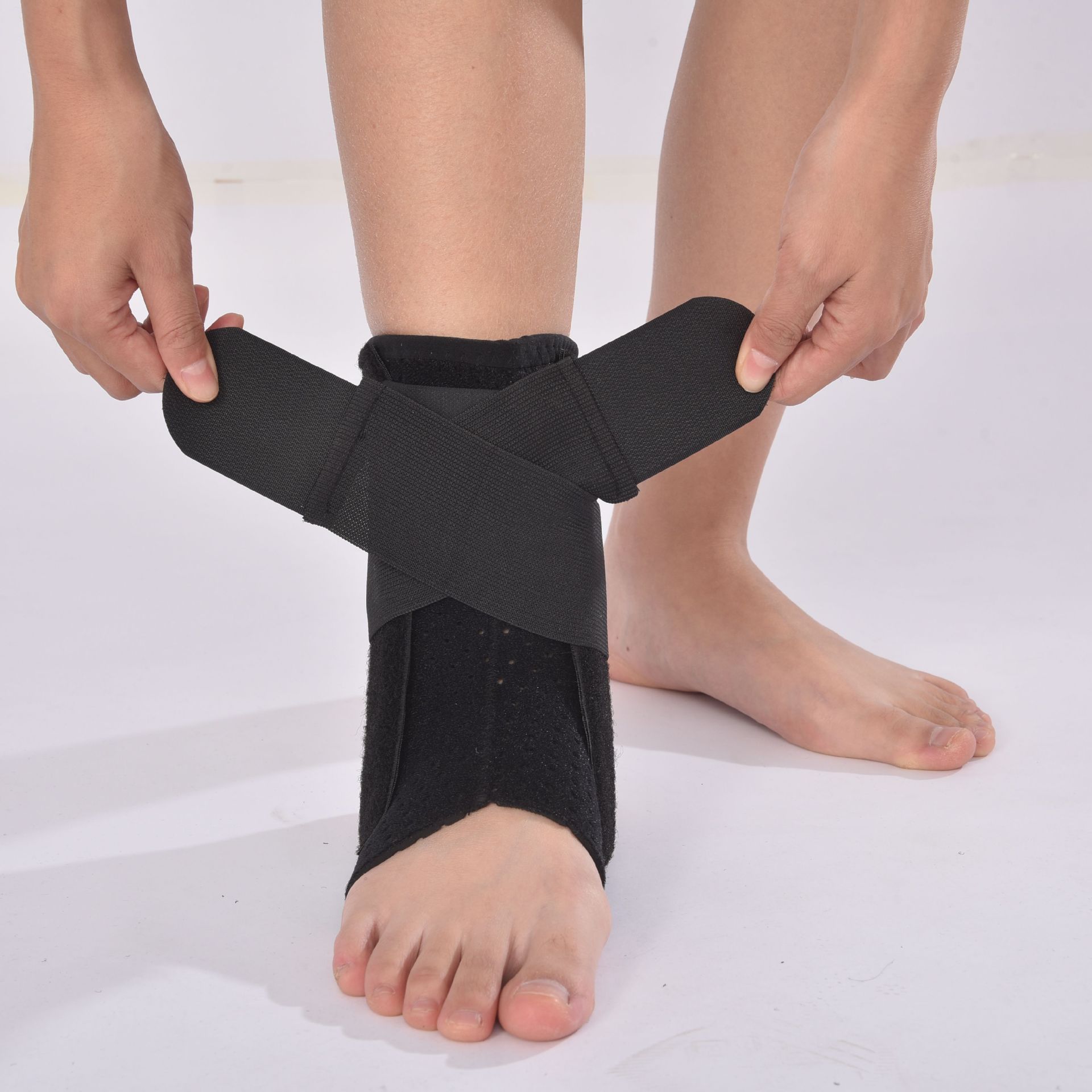 脚踝固定带 增强型踝关节固定 穿戴式带铝板护踝 踝骨固定带