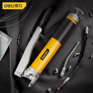 得力工具600cc黄油枪省力型滑轮款黄油注油器机械手动手压润滑枪