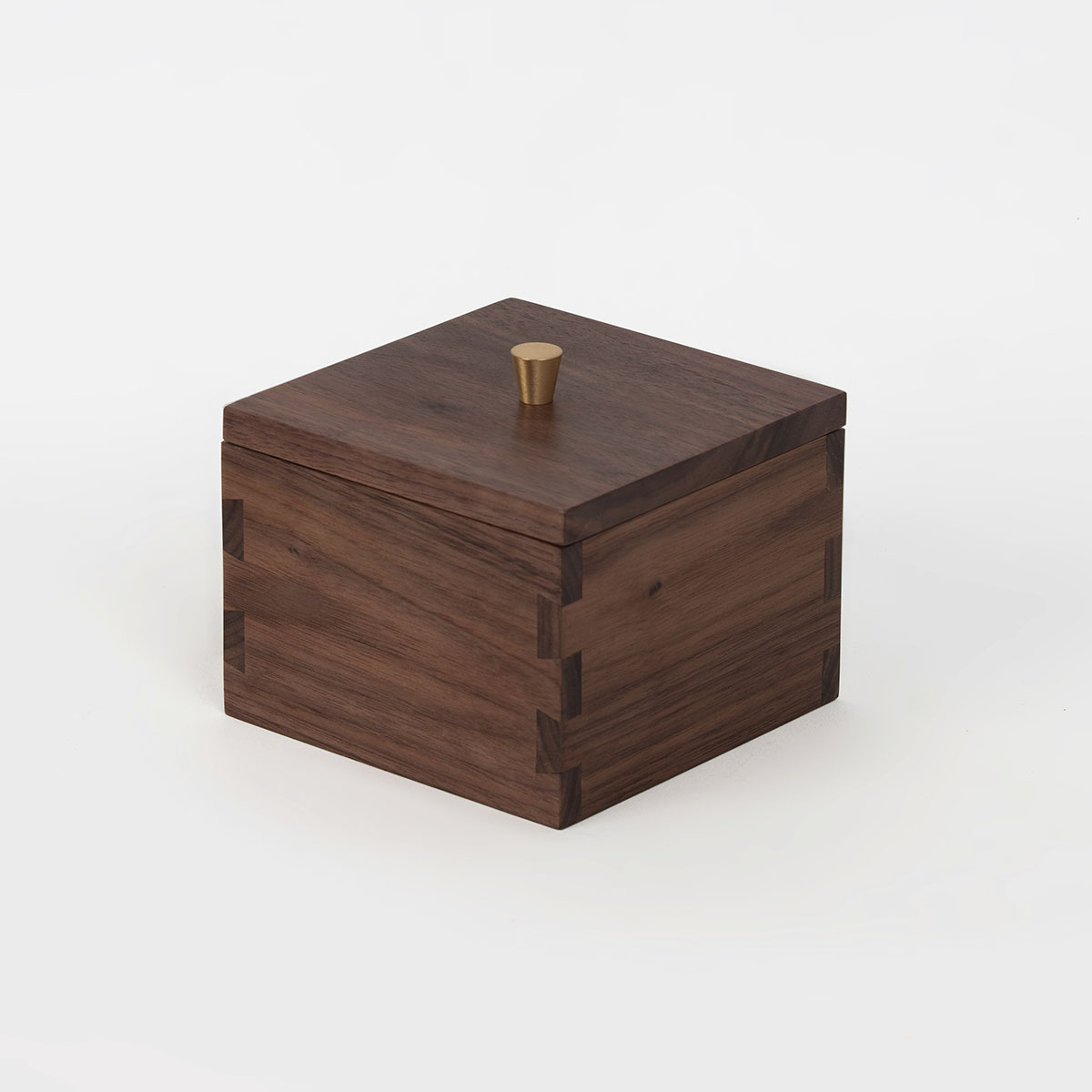 黑胡桃木正方形木制复古风实木储物盒燕尾榫榫卯结构木盒子收纳盒