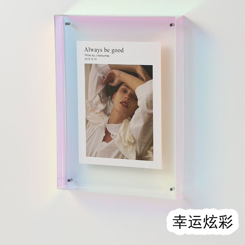 Light Luxury Transparent Acrylic Photo Frame Table Decoration DIY Frame Picture Frame Ins Style Photo Poster Mounting Wall Hanging Wholesale