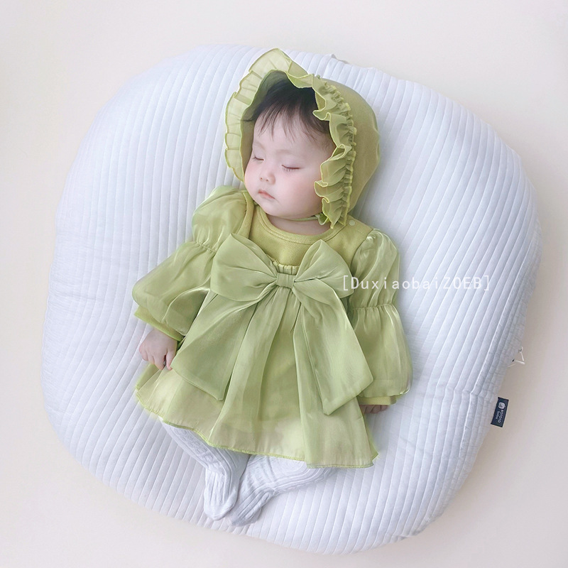 Baby Clothes Spring and Autumn Jumpsuit Baby Girl Super Cute Princess Full Moon Romper Go out for 100 Days Baby Jumpsuit