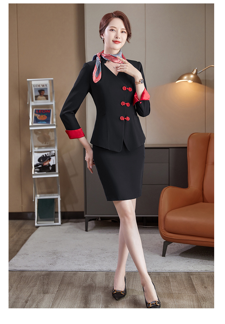 酒店经理前台接待工作装冬前厅会务珠宝店工作服空姐职业装女套装