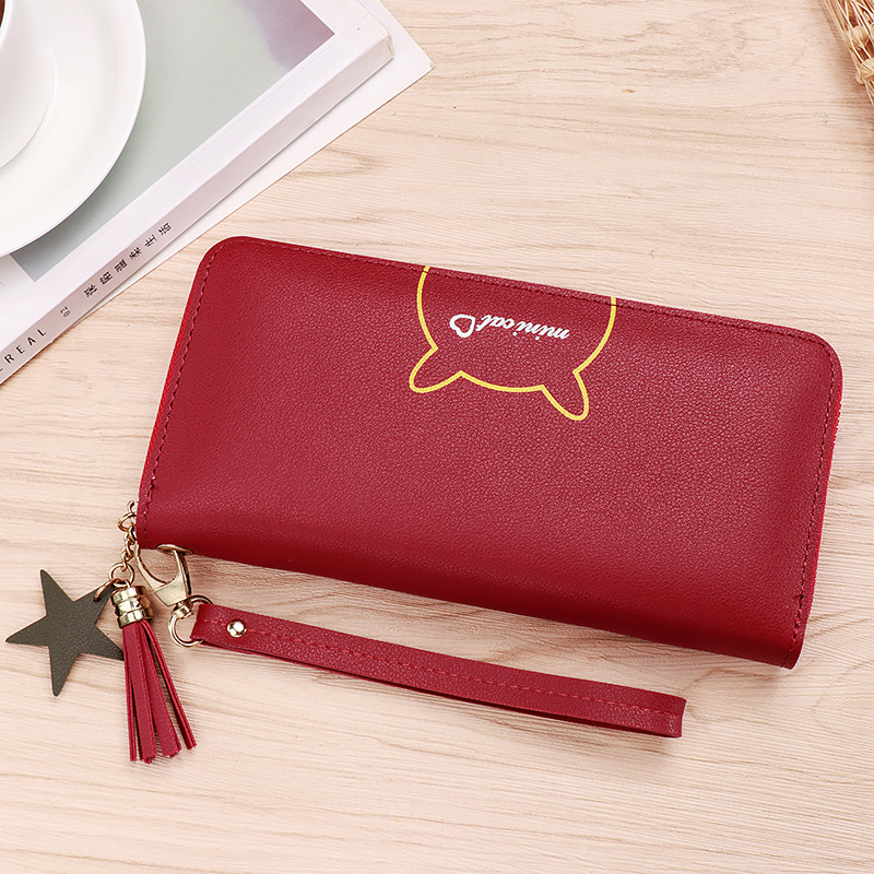 Ladies New Wallet Women's Bag Long Student Korean Style Multiple Card Slots Zipper Bag Casual Clutch Ladies Phone Bag