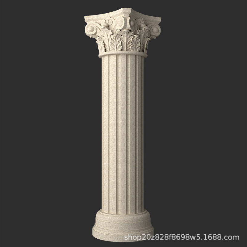 粤龙别墅eps罗马柱农村自建房门头装饰柱子欧式泡沫圆柱成品线