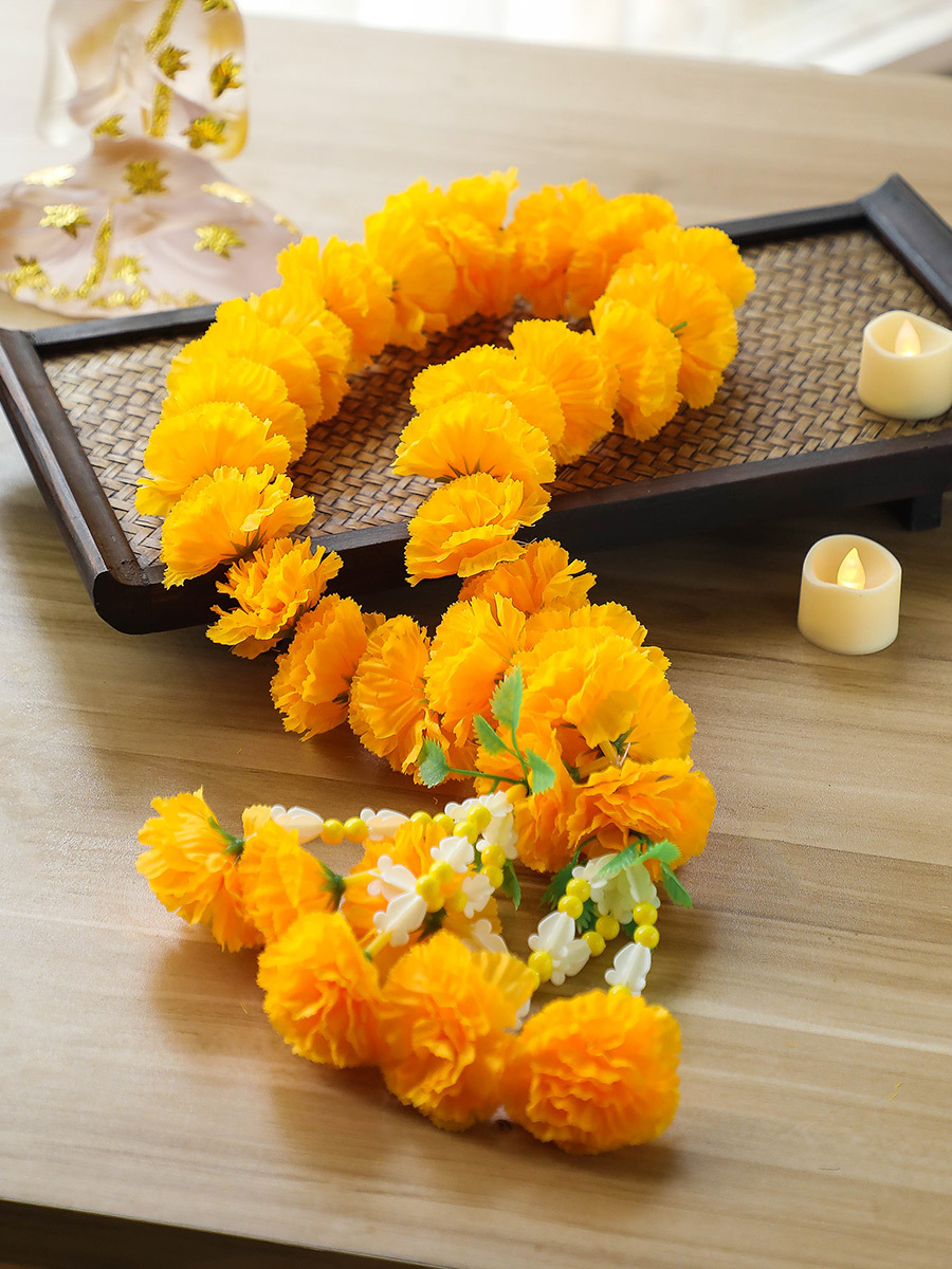 异丽泰国供佛花环迎宾佛前花束泰式礼佛装饰花串假花供奉用品