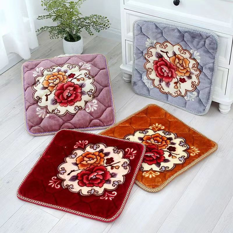 Winter Warm Thickened Fleece Butt Seat Cushions Non-Slip Chair Cushion Household Sofa Dining Table and Chair Stool Chair Cushion Wholesale