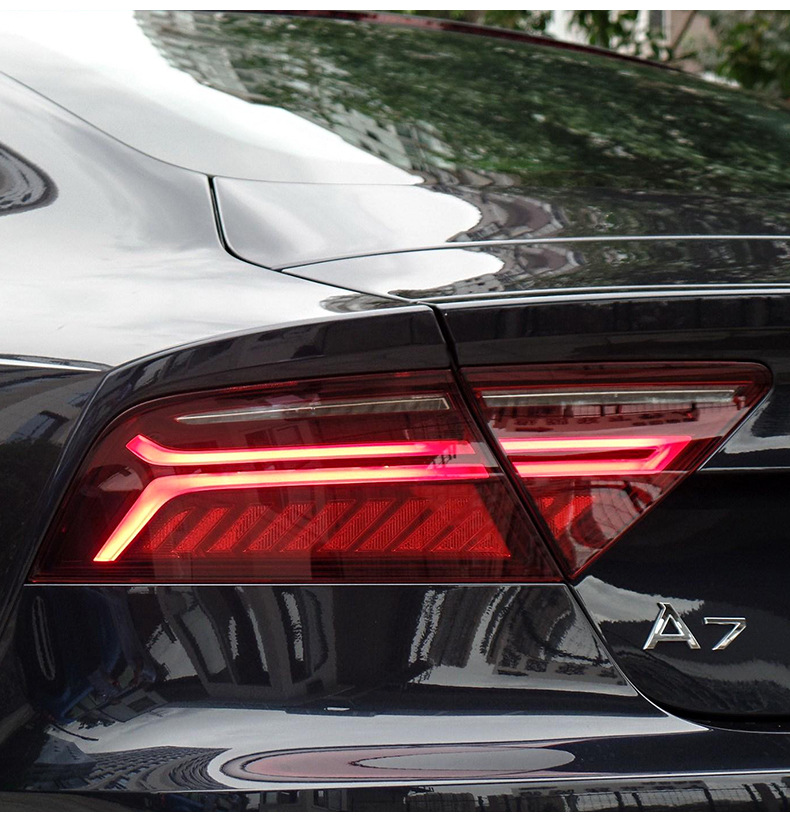 适用于12-18款奥迪a7尾灯总成改装新款led流水尾灯老款a7流光转向