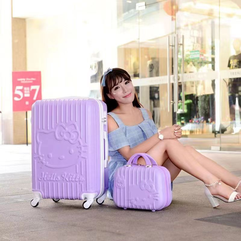 Korean Style Hello Kitty Ins Trendy Cute Luggage 20-Inch 24-Inch Trolley Female Student Trolley Case Universal Wheel Travel