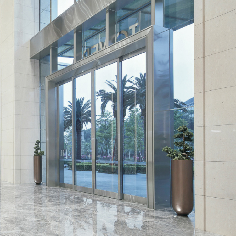 办公楼玻璃感应平移门玻璃自动感应门电动玻璃酒店大门