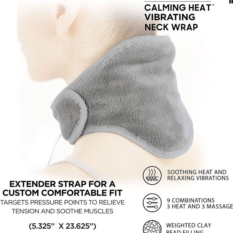 cross-border new calming heat neck scarf electric neck heating mat with cervical spine massage belt massage shawl