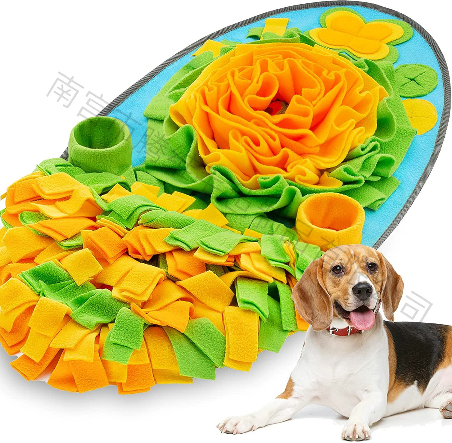 亚马逊新款狗玩具宠物藏食闻嗅垫训练垫 犬用发声益智解压嗅闻垫